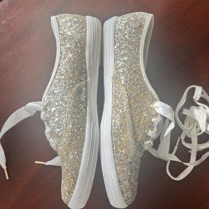 New Keds x Kate Spade NY Gold Glitter Champion Sneaker 7